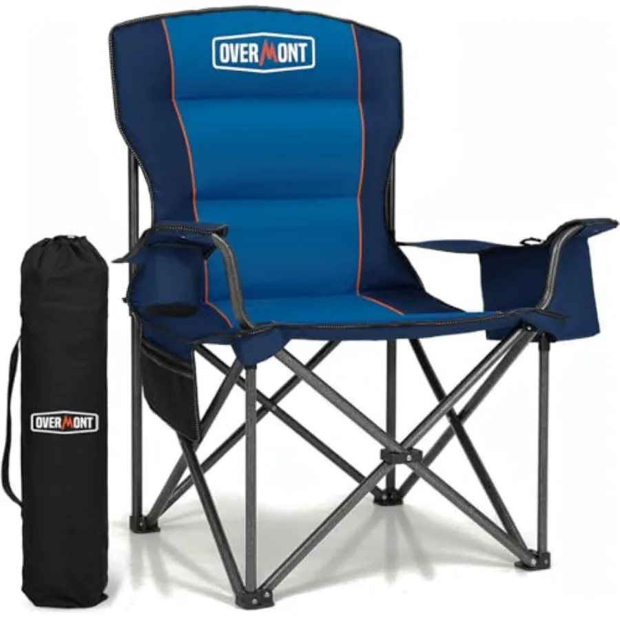 Oversized Folding Camping Chair - 450lbs Support with Padded Cushion Cooler Pockets - Heavy Duty Collapsible Chairs for Sports
Oversized Folding Camping Chair - 450lbs Support with Padded Cushion Cooler Pockets - Heavy Duty Collapsible Chairs for Sports
