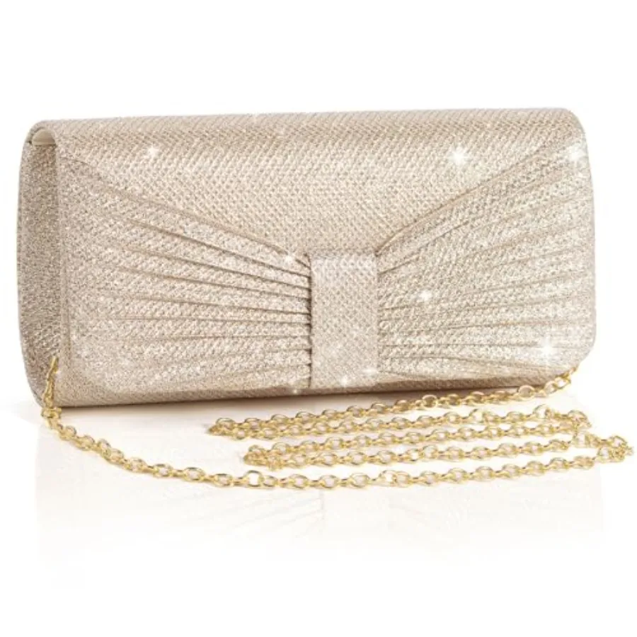 Evening Bag Clutch Purses for Women Wedding Bag Sparkling Party Handbag with Detachable Chain
Evening Bag Clutch Purses for Women Wedding Bag Sparkling Party Handbag with Detachable Chain