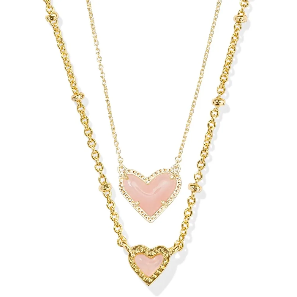 VKVVA Mini and Classical Ari Heart Gift Set of 2 Rose Quartz Pendant Necklace Fashion Jewelry Gifts for Lover
VKVVA Mini and Classical Ari Heart Gift Set of 2 Rose Quartz Pendant Necklace Fashion Jewelry Gifts for Lover