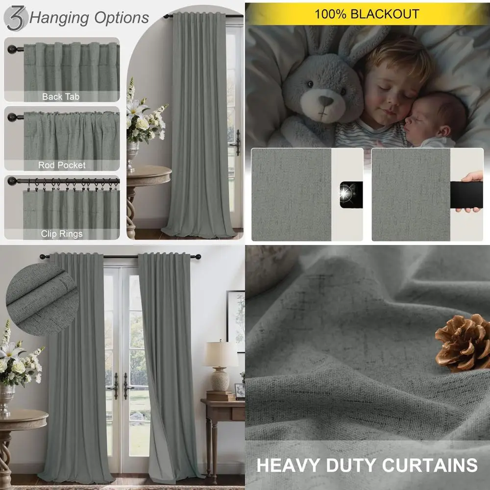 Термоизоляционные светонепроницаемые шторы из льняной ткани с текстурой, угольно-серого цвета, 96 дюймов, для спальни/офиса
Термоизоляционные светонепроницаемые шторы из льняной ткани с текстурой, угольно-серого цвета, 96 дюймов, для спальни/офиса