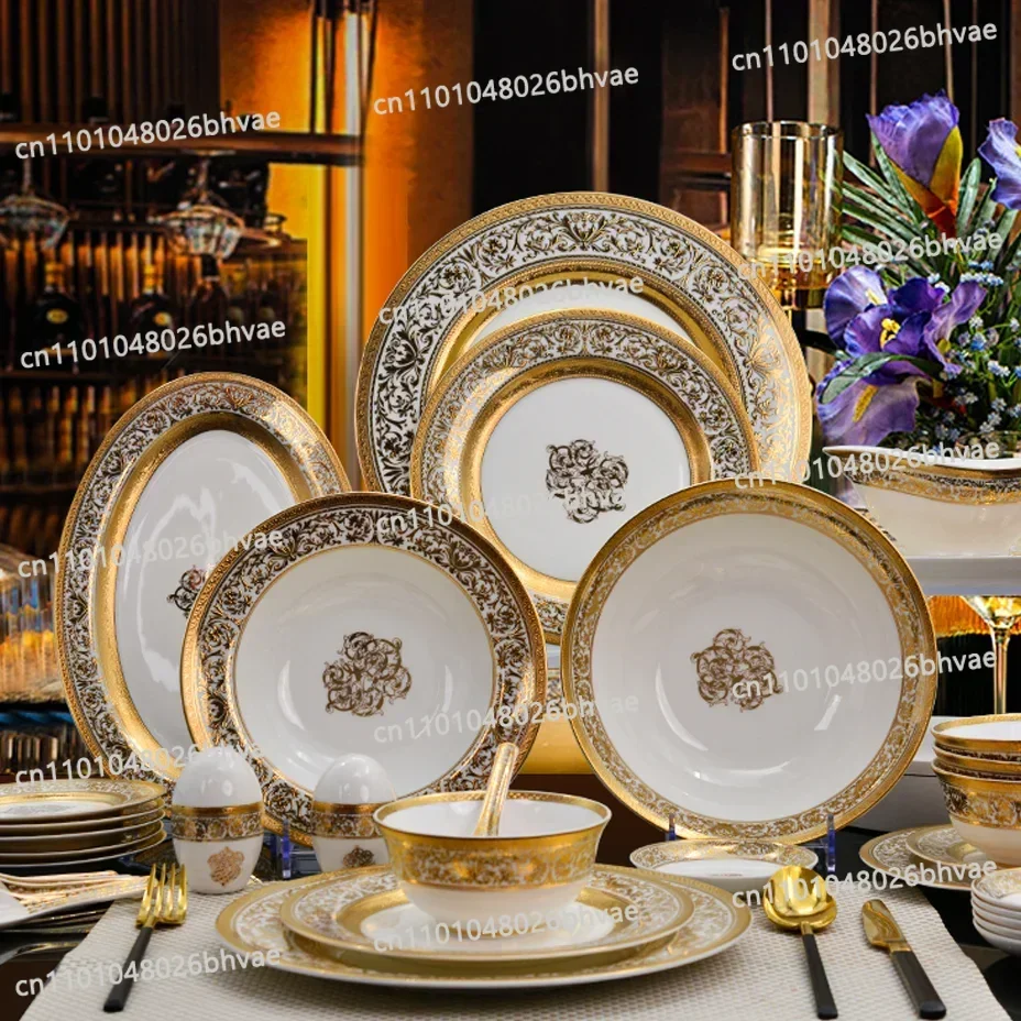 84pcs Embossed Gold Bone China Set | Service for 10
84pcs Embossed Gold Bone China Set | Service for 10