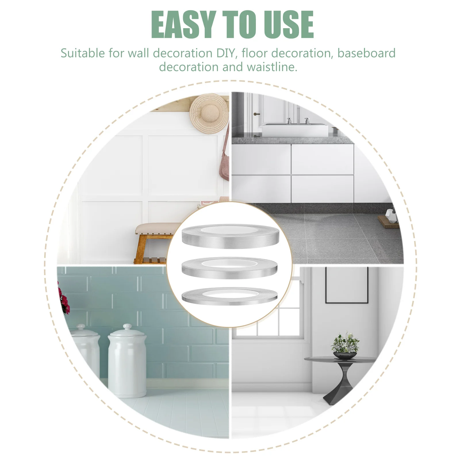 3pcs 3 Rolls Self-Adhesive Tile Ground Wall Sealing Seal Tape Seam Sticker For Wall Floor Decor Diy Pet Gaps Sealing Tape
3pcs 3 Rolls Self-Adhesive Tile Ground Wall Sealing Seal Tape Seam Sticker For Wall Floor Decor Diy Pet Gaps Sealing Tape