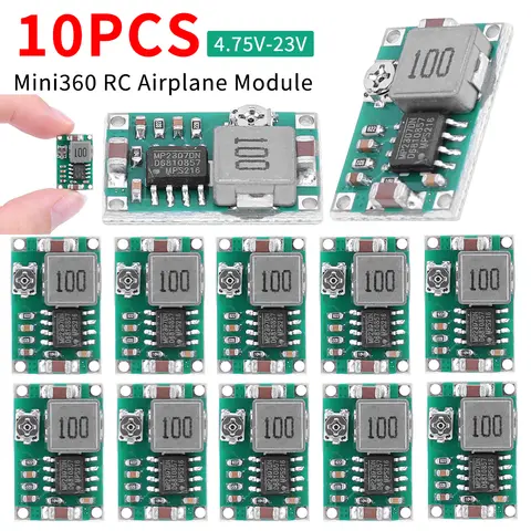 1-10pcs Mini360 RC Airplane Module Mini 360 DC Buck Converter 2A Step Down Module 4.75V-23V to 1V-17V 17x11x4mm LM2596