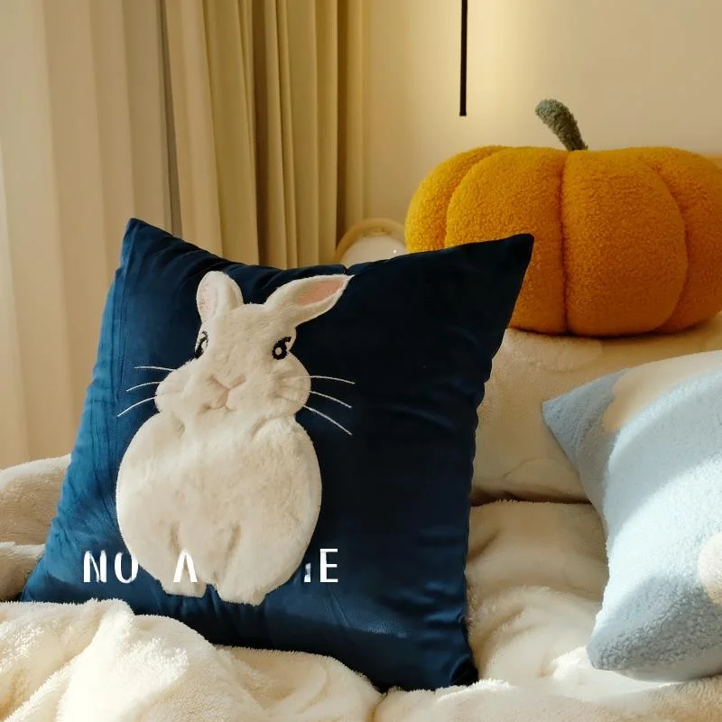 Cute Plush Pillow Covers Rabbit Shaped Living Room Sofa Decorative Cushion Soft Square Pillowcase for Girls Sleeping in Homestay
Cute Plush Pillow Covers Rabbit Shaped Living Room Sofa Decorative Cushion Soft Square Pillowcase for Girls Sleeping in Homestay