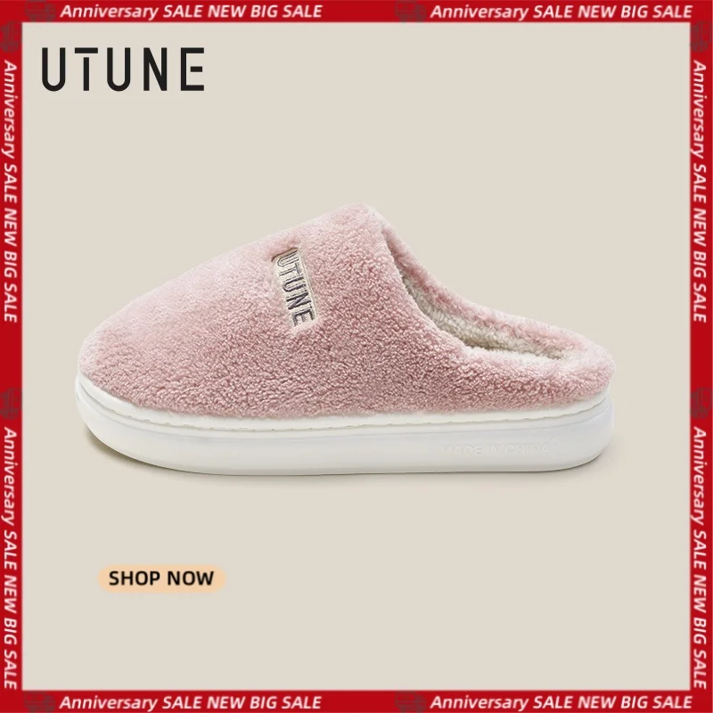 UTUNE women's winter short plush slippers indoor home pvc sandals men's simple soft slide Couple embroidery flat cotton mop
UTUNE women's winter short plush slippers indoor home pvc sandals men's simple soft slide Couple embroidery flat cotton mop
