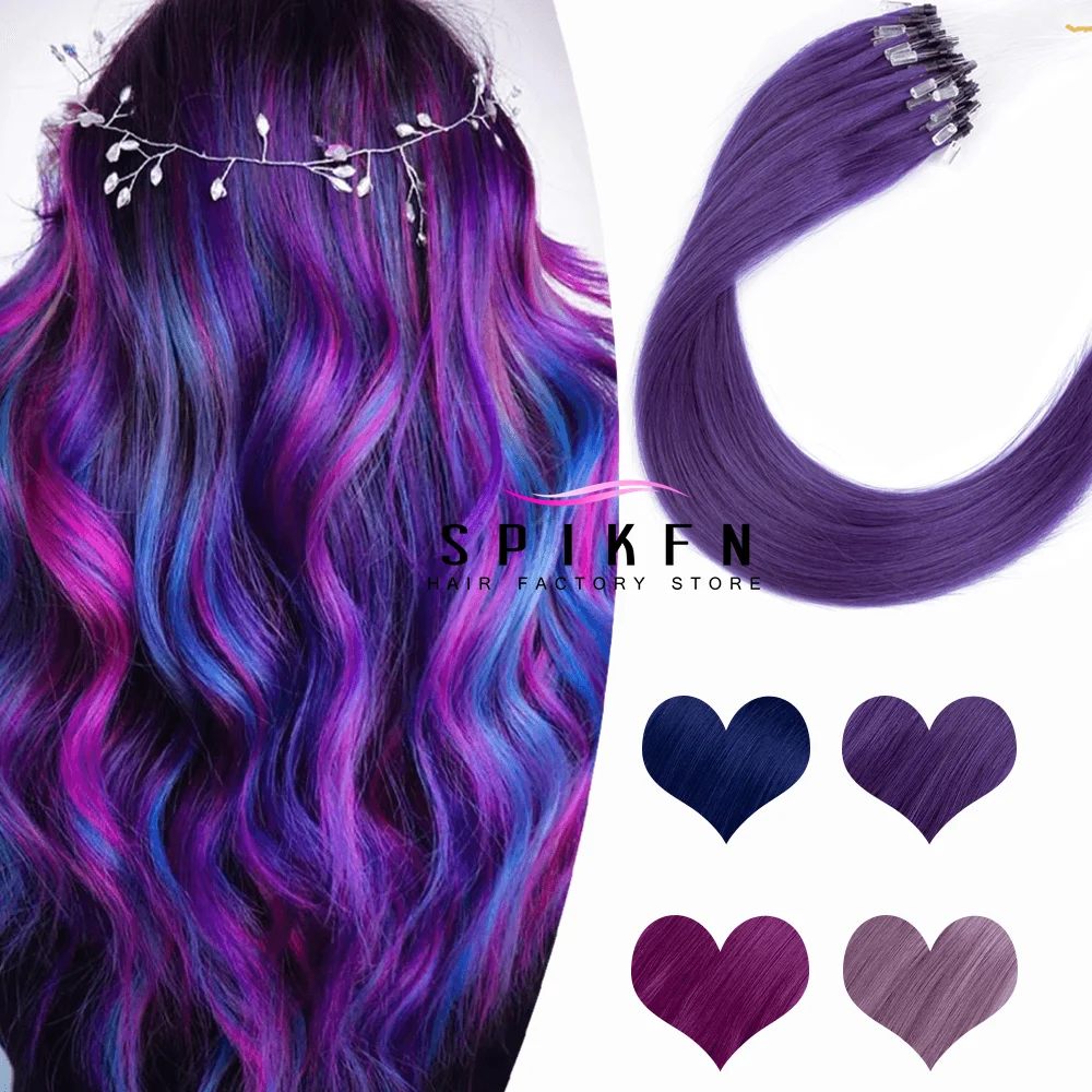 Light purple Micro Loop Hair Extensions Natural Straight Micro Ring Link Hair Loop Ring Human Hair Extension For Cosplay
Light purple Micro Loop Hair Extensions Natural Straight Micro Ring Link Hair Loop Ring Human Hair Extension For Cosplay