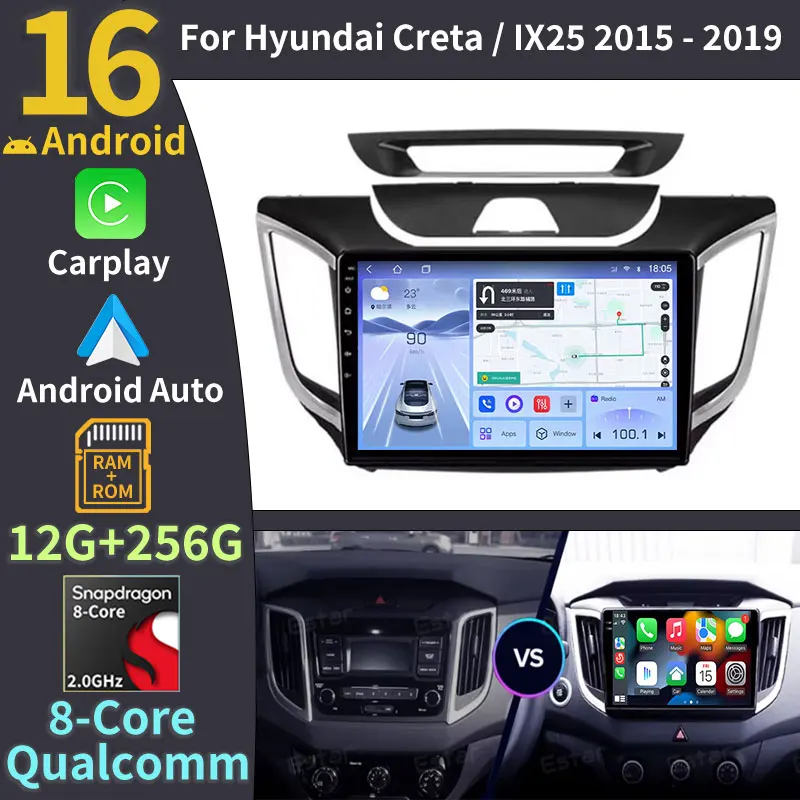 Android 16 Multimedia Automotive Car Radio DSP For Hyundai Creta ix25 2015 2016 2017 2018 2019 2Din Autoradio Video Carplay WIFI
Android 16 Multimedia Automotive Car Radio DSP For Hyundai Creta ix25 2015 2016 2017 2018 2019 2Din Autoradio Video Carplay WIFI
