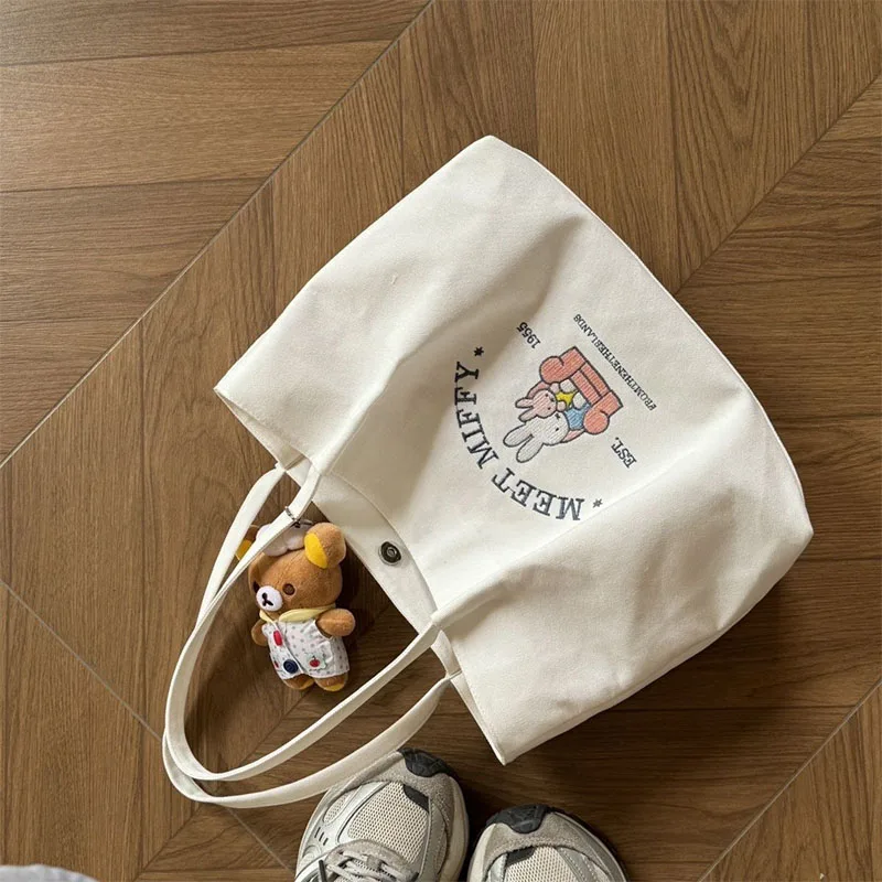 Kawaii Miffs Handbag Rabbit Canvas Shoulder Bag Women's Embroidered Fashion Versatile Large Capacity Underarm Shopping Bag Gifts
Kawaii Miffs Handbag Rabbit Canvas Shoulder Bag Women's Embroidered Fashion Versatile Large Capacity Underarm Shopping Bag Gifts