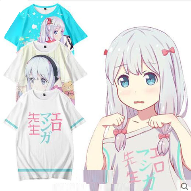 Аниме "Eromanga-Sensei" Sagiri Izumi 3D футболка для женщин и мужчин, летняя смешная футболка с коротким рукавом, графические футболки, уличная одежда, костюм для косплея
Аниме "Eromanga-Sensei" Sagiri Izumi 3D футболка для женщин и мужчин, летняя смешная футболка с коротким рукавом, графические футболки, уличная одежда, костюм для косплея
