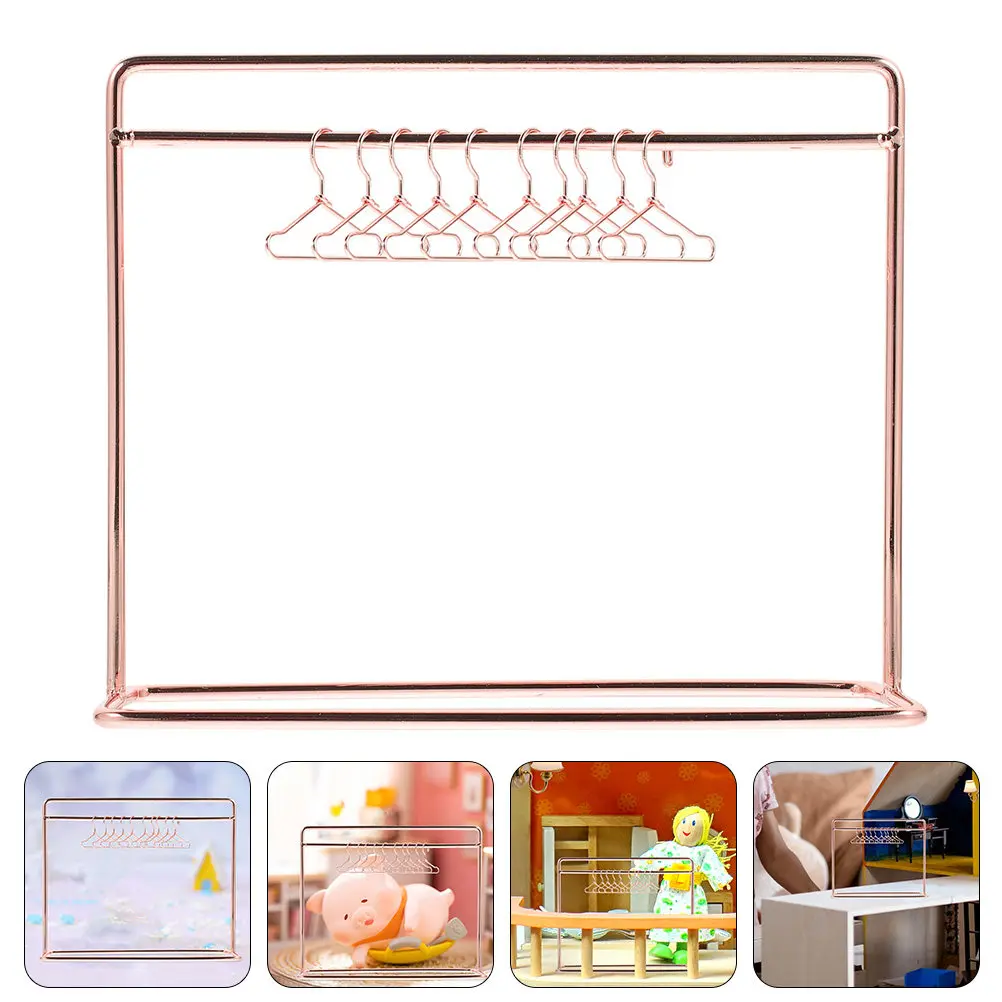 1Set Mini Clothes Rack Iron Art Small Coat Hangers Space Saving Apparel Organizer Mini House Accessory Kid Costume Closet
1Set Mini Clothes Rack Iron Art Small Coat Hangers Space Saving Apparel Organizer Mini House Accessory Kid Costume Closet