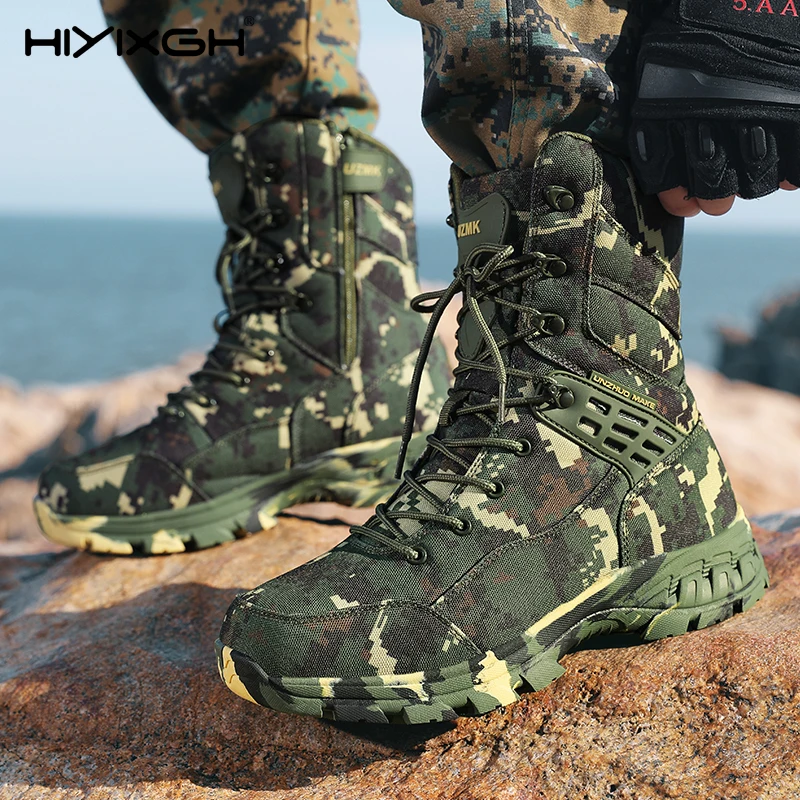 Green Camouflage Hiking Boots for Men, High-top Trekking Shoes, Non-slip Outdoor Hunting Boots, Desert Boots, Climbing Shoes
Green Camouflage Hiking Boots for Men, High-top Trekking Shoes, Non-slip Outdoor Hunting Boots, Desert Boots, Climbing Shoes