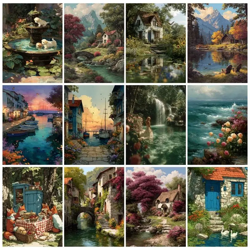 CHENISTORY Pictures By Numbers Nature Landscape HandPainted Kits Drawing On Canvas Oil Painting Home Decoration DIY Gift
CHENISTORY Pictures By Numbers Nature Landscape HandPainted Kits Drawing On Canvas Oil Painting Home Decoration DIY Gift