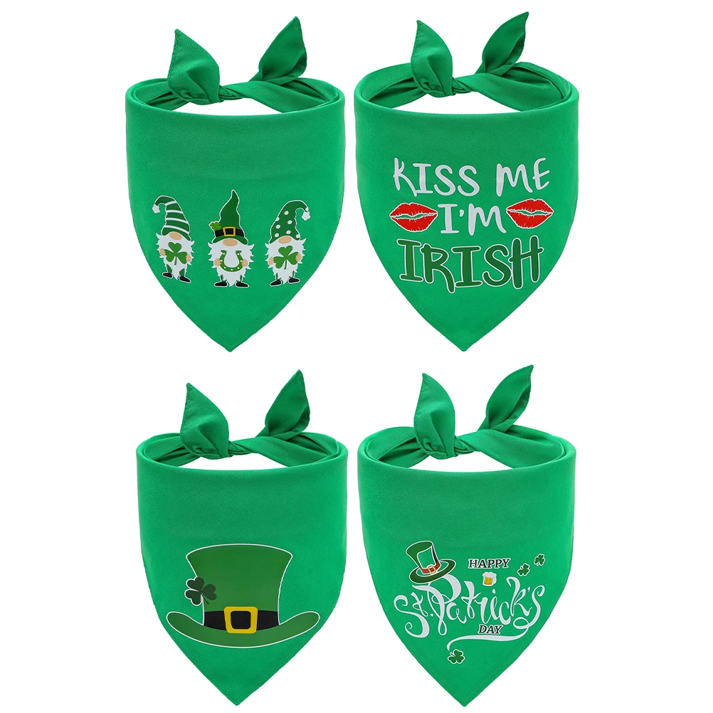 4 Pcs Pet Dog Decoration Set Puppy Triangle Bib Scarf Patrick Pure Cotton Festival
4 Pcs Pet Dog Decoration Set Puppy Triangle Bib Scarf Patrick Pure Cotton Festival