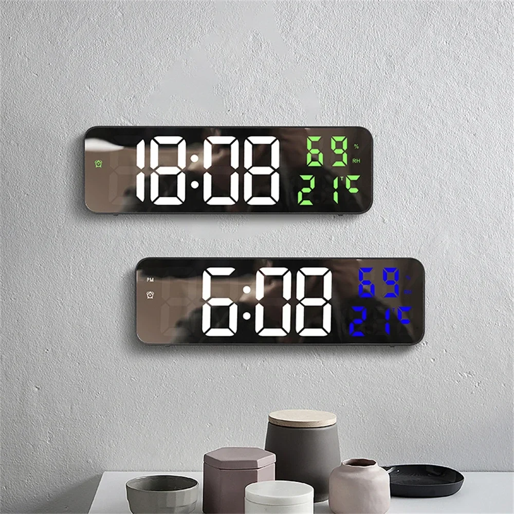 Large Digital Wall Clock Large LED Screen Temperature Humidity Display Electronic Alarm Clock Home Decoration 12/24H Table Clock
Large Digital Wall Clock Large LED Screen Temperature Humidity Display Electronic Alarm Clock Home Decoration 12/24H Table Clock