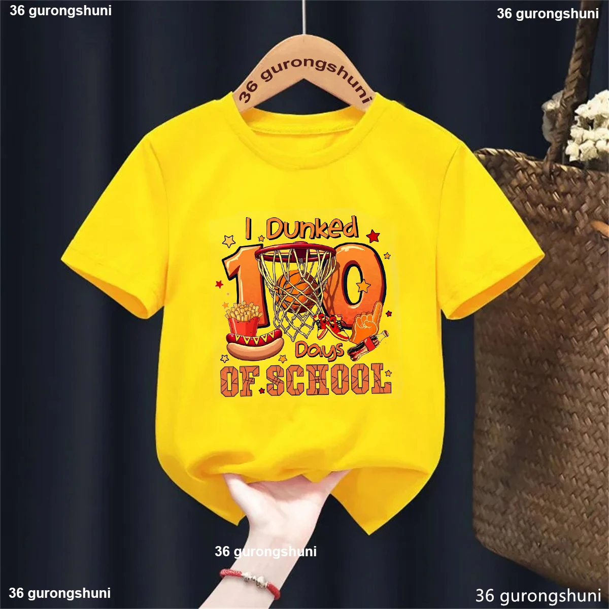 Cute I Dunked 100 Days Of School Graphic Printed Tshirt Girls/Boys Playing Basketball Kawaii Kids Clothes Summer Top Shirt
Cute I Dunked 100 Days Of School Graphic Printed Tshirt Girls/Boys Playing Basketball Kawaii Kids Clothes Summer Top Shirt
