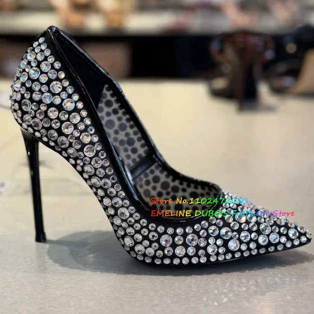 Женские туфли-лодочки на высоком каблуке с украшением из кристаллов, кожаные туфли без шнуровки на шпильке с острым носком, однотонные банкетные свадебные модельные туфли
Женские туфли-лодочки на высоком каблуке с украшением из кристаллов, кожаные туфли без шнуровки на шпильке с острым носком, однотонные банкетные свадебные модельные туфли