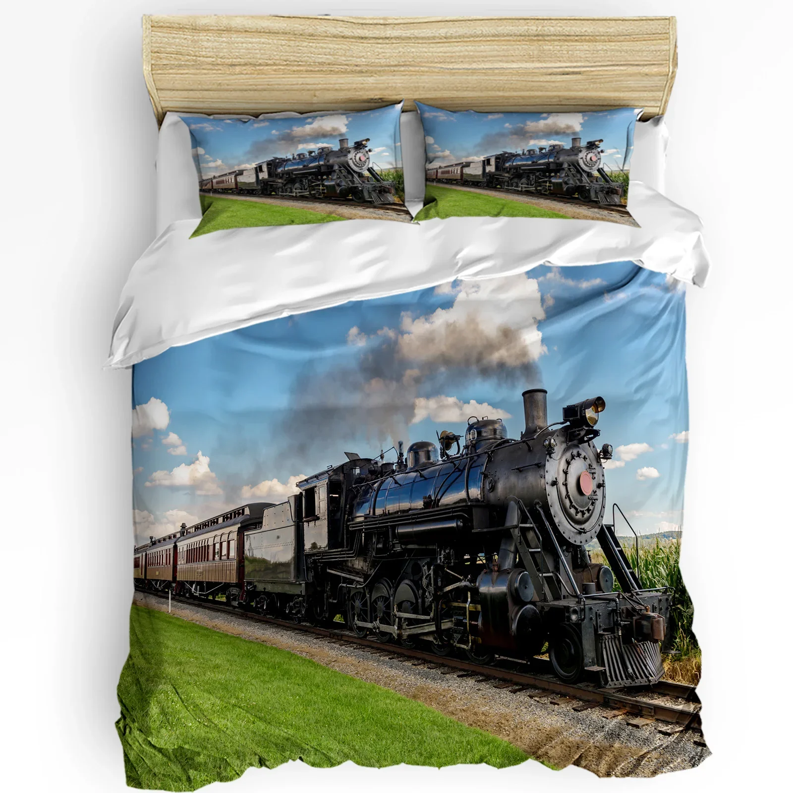 3pcs Bedding Set Train And Railway Travel Home Textile Duvet Cover Pillow Case Boy Kid Teen Girl Bedding Covers Set
3pcs Bedding Set Train And Railway Travel Home Textile Duvet Cover Pillow Case Boy Kid Teen Girl Bedding Covers Set