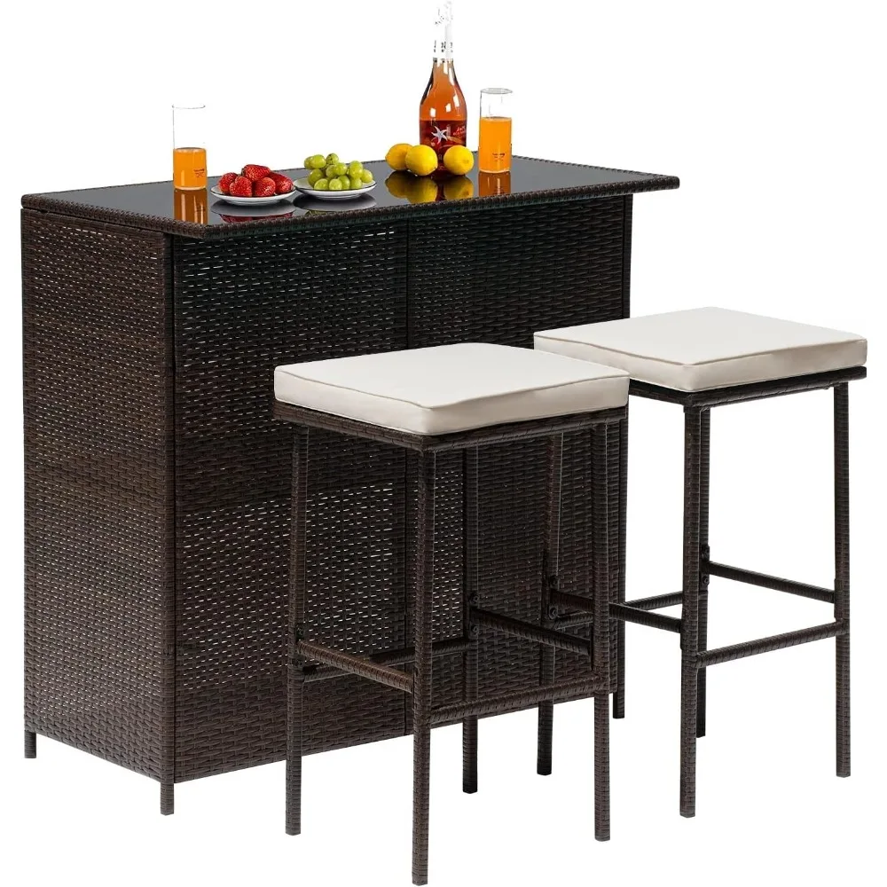 Wicker Patio Furniture 3 Piece Patio Set Chairs Wicker Outdoor Rattan Conversation Sets Bistro Set Coffee Table for Backyard & G
Wicker Patio Furniture 3 Piece Patio Set Chairs Wicker Outdoor Rattan Conversation Sets Bistro Set Coffee Table for Backyard & G