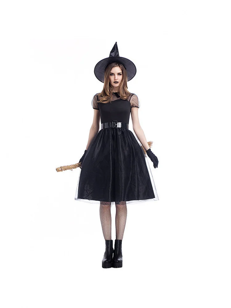Halloween Witch Costume Black Veil Elegant Witch Night Ghost Tour Stage Costume Women's Fashionable Traditional Chinese Clothing
Halloween Witch Costume Black Veil Elegant Witch Night Ghost Tour Stage Costume Women's Fashionable Traditional Chinese Clothing