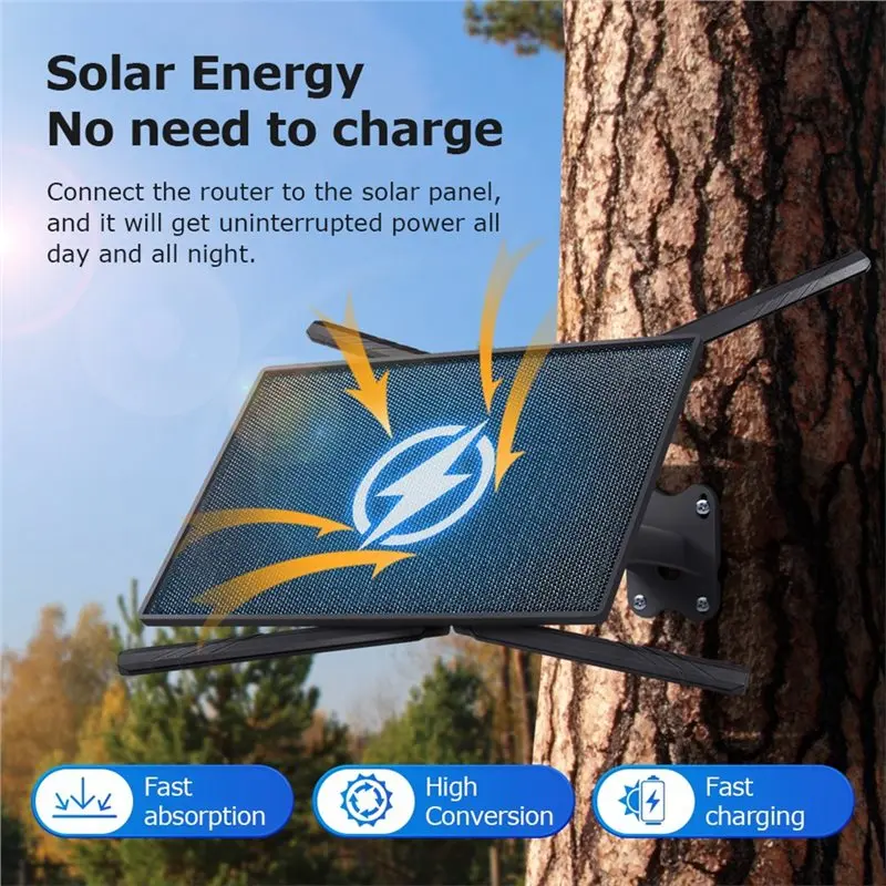 Solar Powered 20W 4G SIM Card Router Featuring 20100Mah Battery Solar Panel Waterproof Design 50 Meter Coverage Signal Range
Solar Powered 20W 4G SIM Card Router Featuring 20100Mah Battery Solar Panel Waterproof Design 50 Meter Coverage Signal Range