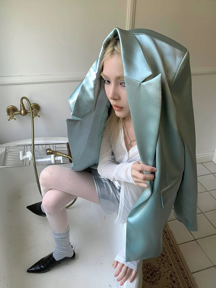 Eeni Атласный свободный женский костюм Jaet Commute Sle Faion Design ket Деталь Смесь полиэстера Long Sve Торжественная одежда
Eeni Атласный свободный женский костюм Jaet Commute Sle Faion Design ket Деталь Смесь полиэстера Long Sve Торжественная одежда