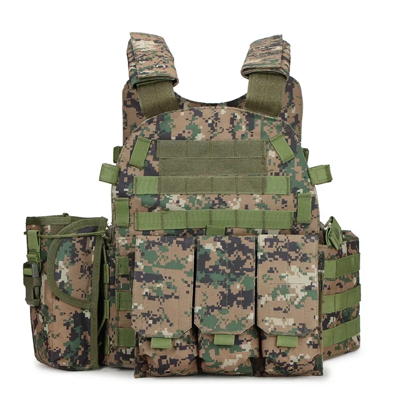 Мужской тактический боевой жилет MOLLE, камуфляжный, военный, армейский, для защиты тела, для охоты на открытом воздухе, для снаряжения CS и страйкбола
Мужской тактический боевой жилет MOLLE, камуфляжный, военный, армейский, для защиты тела, для охоты на открытом воздухе, для снаряжения CS и страйкбола