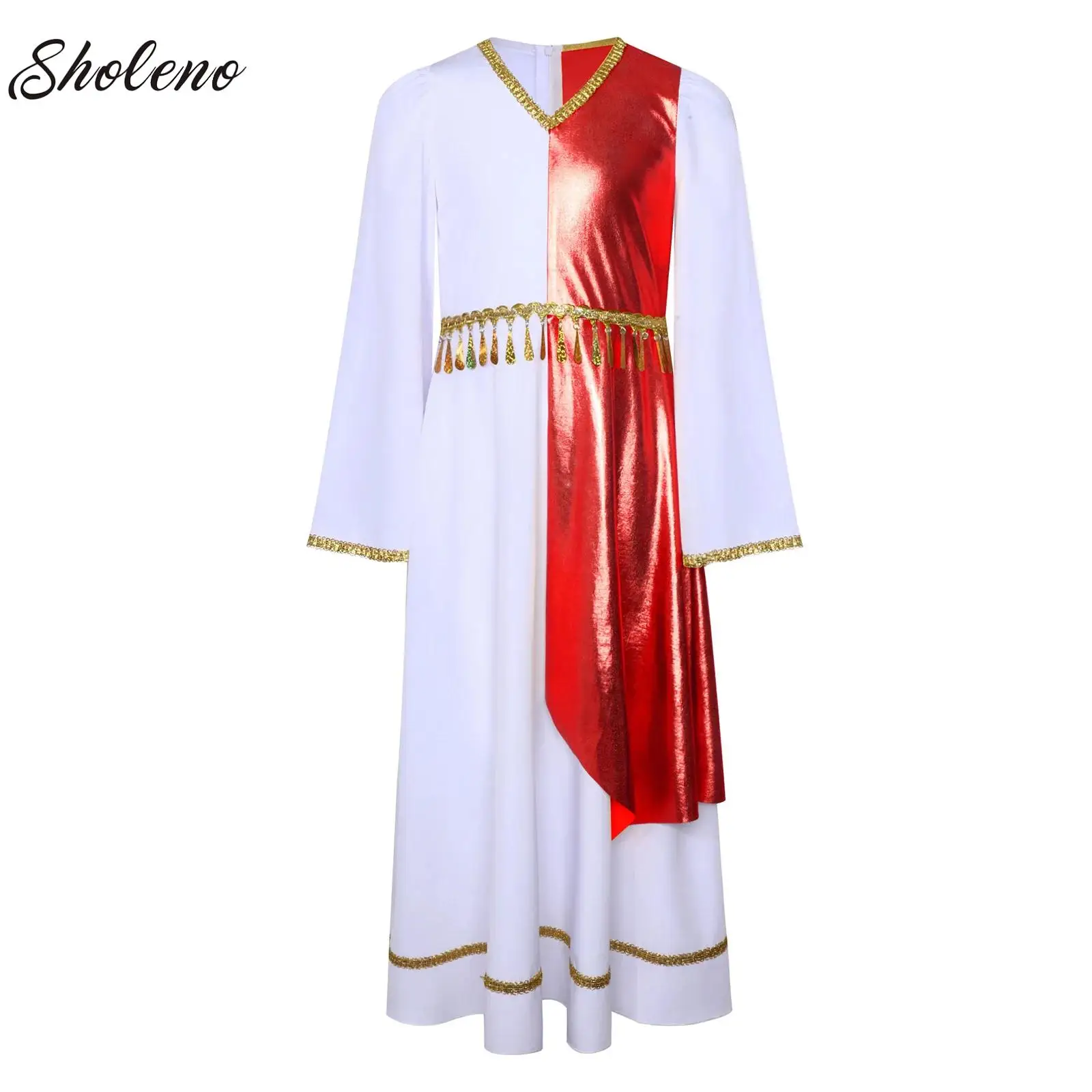 Girl Ancient Greek Toga Senator Caesar Costume Angel Athenian Princess Roman Empress Long Dress Robe for Halloween Cosplay Party 
Girl Ancient Greek Toga Senator Caesar Costume Angel Athenian Princess Roman Empress Long Dress Robe for Halloween Cosplay Party