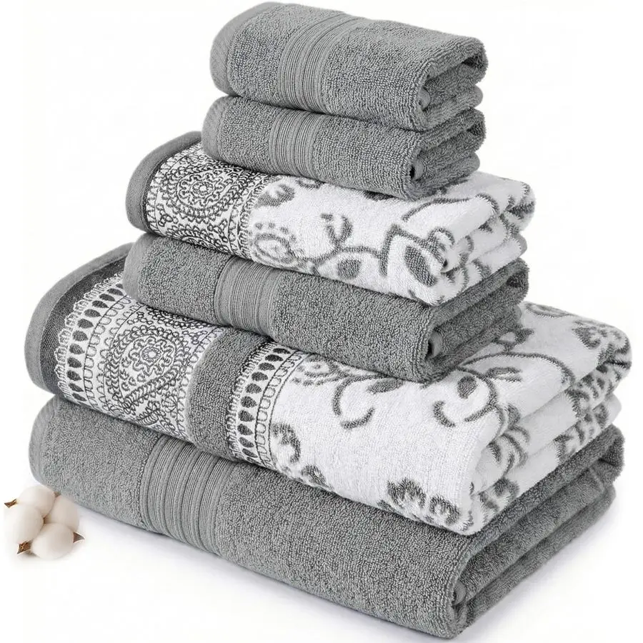 Ophelia 6Piece 100 Cotton Towel Set Reversible Yarn Dyed Jacquard amp Solid Includes 2 Bath Towels, 2 Hand Towels, 2 Washcloths
Ophelia 6Piece 100 Cotton Towel Set Reversible Yarn Dyed Jacquard amp Solid Includes 2 Bath Towels, 2 Hand Towels, 2 Washcloths