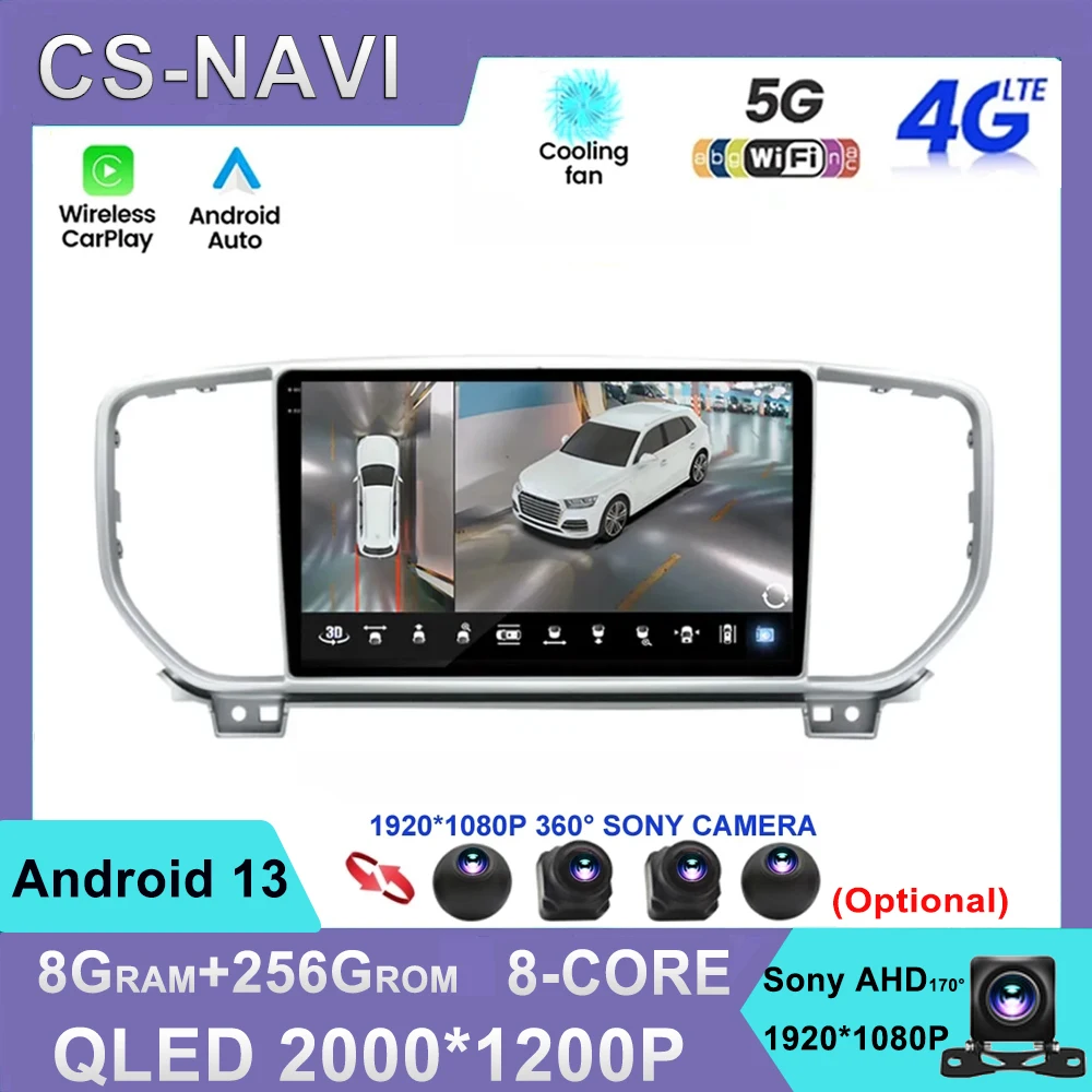For Kia Sportage 4 QL 2018 2019 Car Radio Multimedia Video Player Navigation Android 13 No 2din Carplay WIFI 4G QLED Sreen
For Kia Sportage 4 QL 2018 2019 Car Radio Multimedia Video Player Navigation Android 13 No 2din Carplay WIFI 4G QLED Sreen