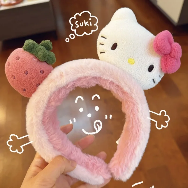 Sanrio Cartoon Plush Hello Kitty hair band cute doll wash face wider hair band female fall and non-slip pressure hair doll head
Sanrio Cartoon Plush Hello Kitty hair band cute doll wash face wider hair band female fall and non-slip pressure hair doll head
