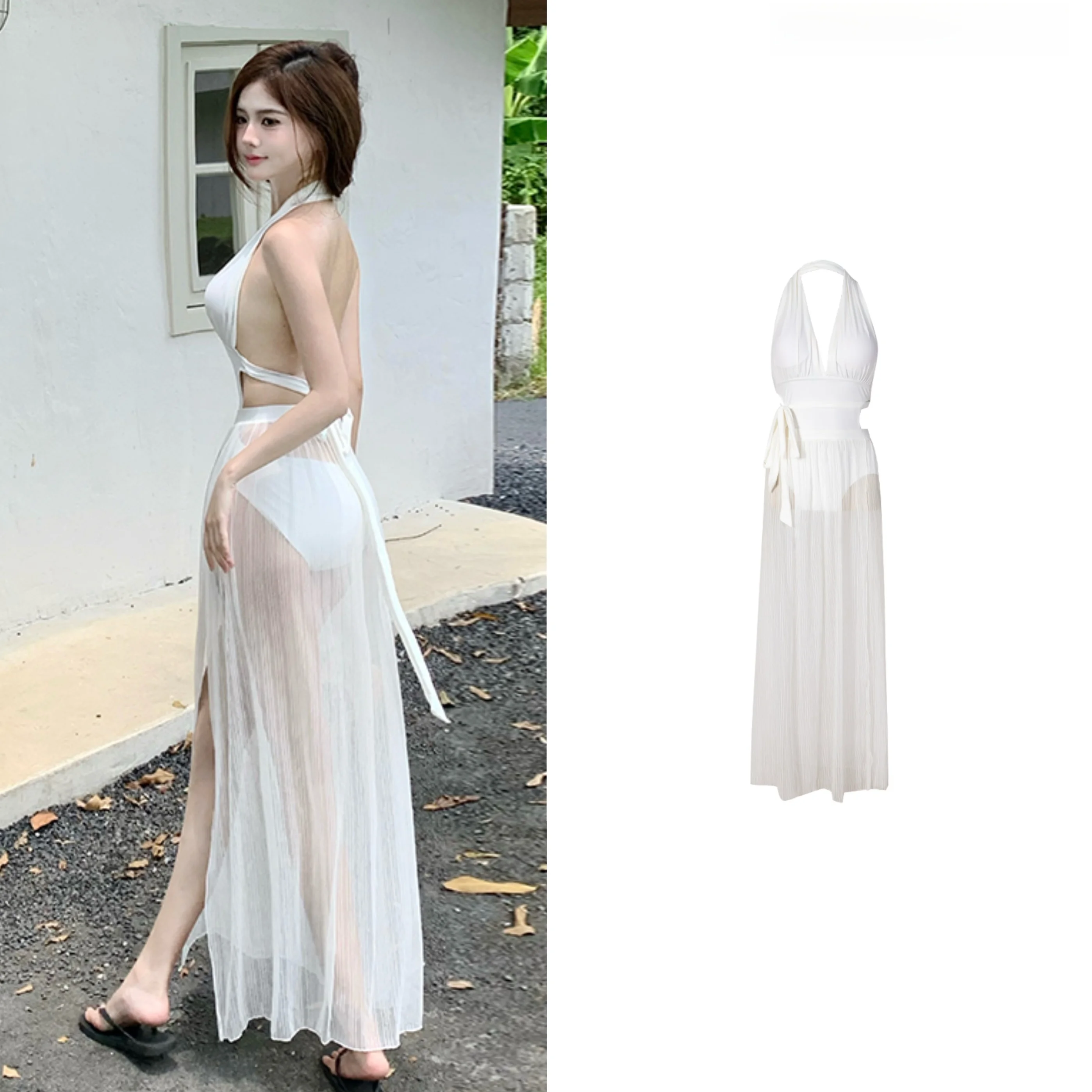 Ретро-белый цельный купальник для женщин: пляжный, для горячих источников, сексуальный, в стиле феи, для отдыха и плавания
Ретро-белый цельный купальник для женщин: пляжный, для горячих источников, сексуальный, в стиле феи, для отдыха и плавания