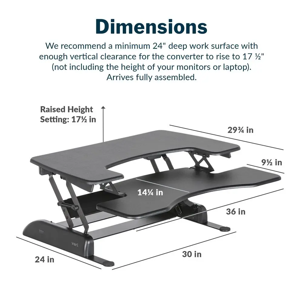 Desk Pro Plus 36 Adjustable Desk Converter with 11 Height Settings Laptop Sit Stand Desk Riser for Home Office, Table Tops, Wor
Desk Pro Plus 36 Adjustable Desk Converter with 11 Height Settings Laptop Sit Stand Desk Riser for Home Office, Table Tops, Wor