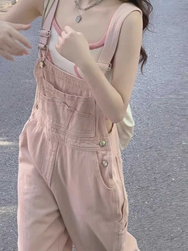 Pink Denim Overalls Women's New 2026 Trendy Small Size Internet Celebrity Anti-Aging Loose Straight Wide Leg Jumpsuit
Pink Denim Overalls Women's New 2026 Trendy Small Size Internet Celebrity Anti-Aging Loose Straight Wide Leg Jumpsuit