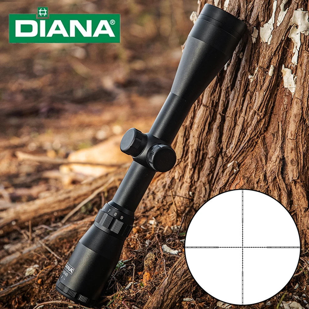 DIANA 3-9x40 Compact Optical Sight with Purple Coating Scope for Outdoor
DIANA 3-9x40 Compact Optical Sight with Purple Coating Scope for Outdoor