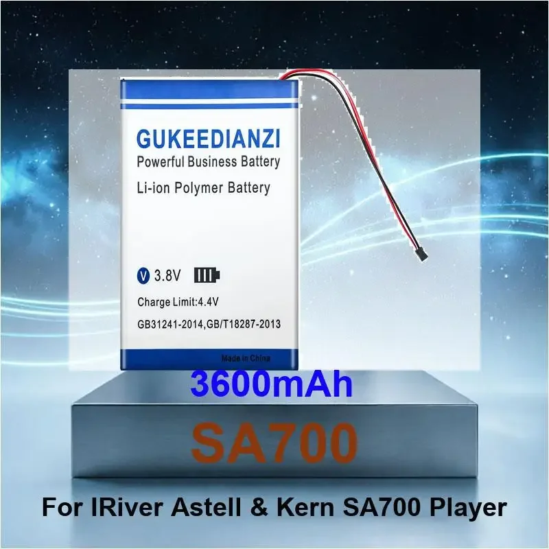 Battery For IRiver Astell & Kern SA700 Player Ak120 AK240 3-wire plug iFP-990 iFP-995 AK300 AK380
Battery For IRiver Astell & Kern SA700 Player Ak120 AK240 3-wire plug iFP-990 iFP-995 AK300 AK380