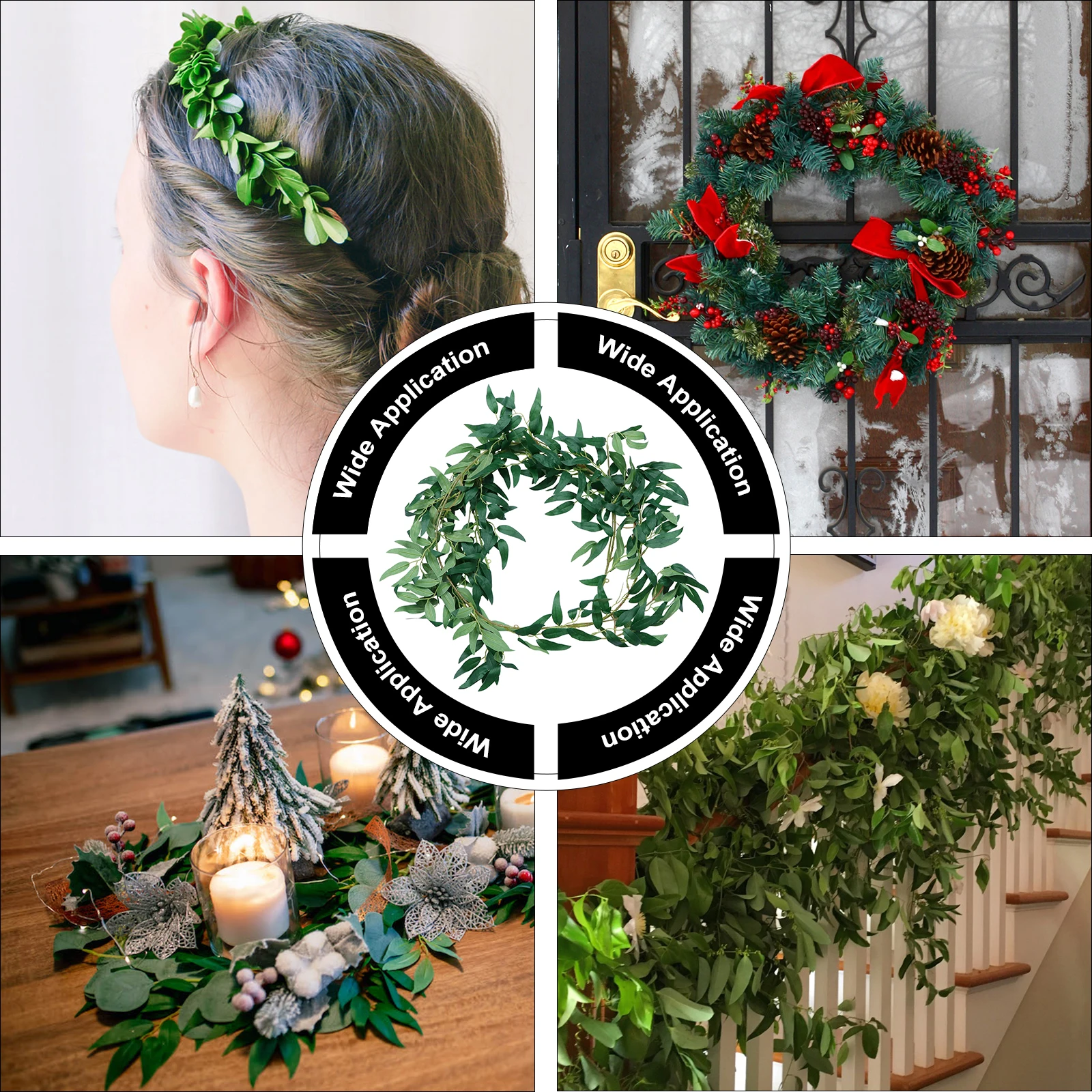 2pcs Lifelike Vine Hanging Home Decoration Decor Green Leaves For Wedding Bouquet Party Church Home Decoration 
2pcs Lifelike Vine Hanging Home Decoration Decor Green Leaves For Wedding Bouquet Party Church Home Decoration