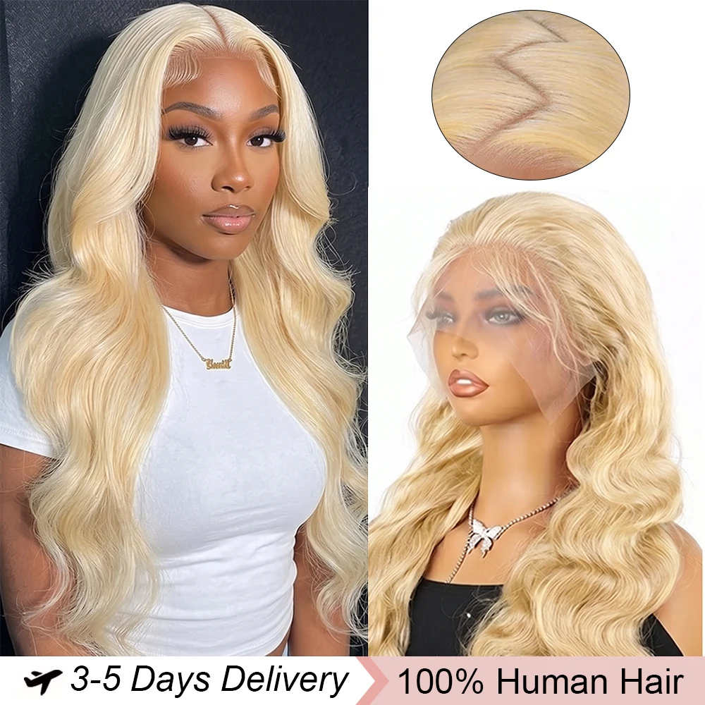 13x6 HD Transparent Lace Frontal Wig Color 613 Blonde Human Hair Wig Body Wave 100% Human Hair 200% Density Lace Front Wigs For Women
13x6 HD Transparent Lace Frontal Wig Color 613 Blonde Human Hair Wig Body Wave 100% Human Hair 200% Density Lace Front Wigs For Women