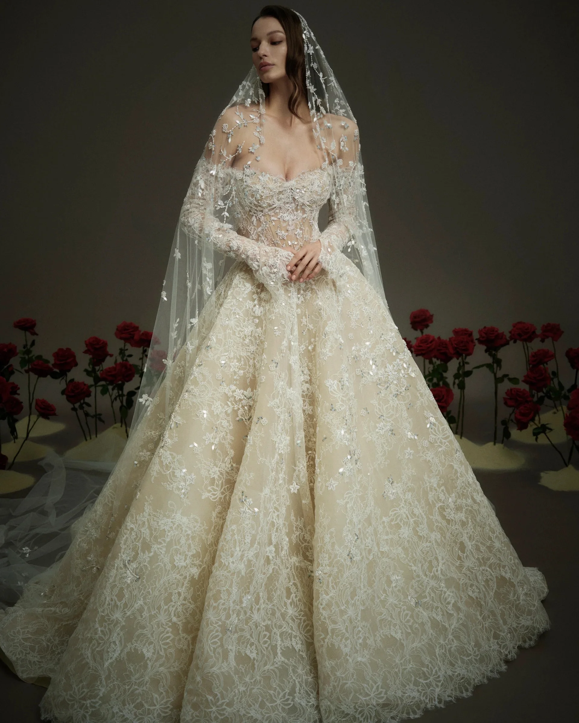 Lace Wedding Dress Ball Gown Dresses For Bride Long Sleeve Vestidos De Novia Elegantes Vestido Minimalista Luxury Alta Costura
Lace Wedding Dress Ball Gown Dresses For Bride Long Sleeve Vestidos De Novia Elegantes Vestido Minimalista Luxury Alta Costura