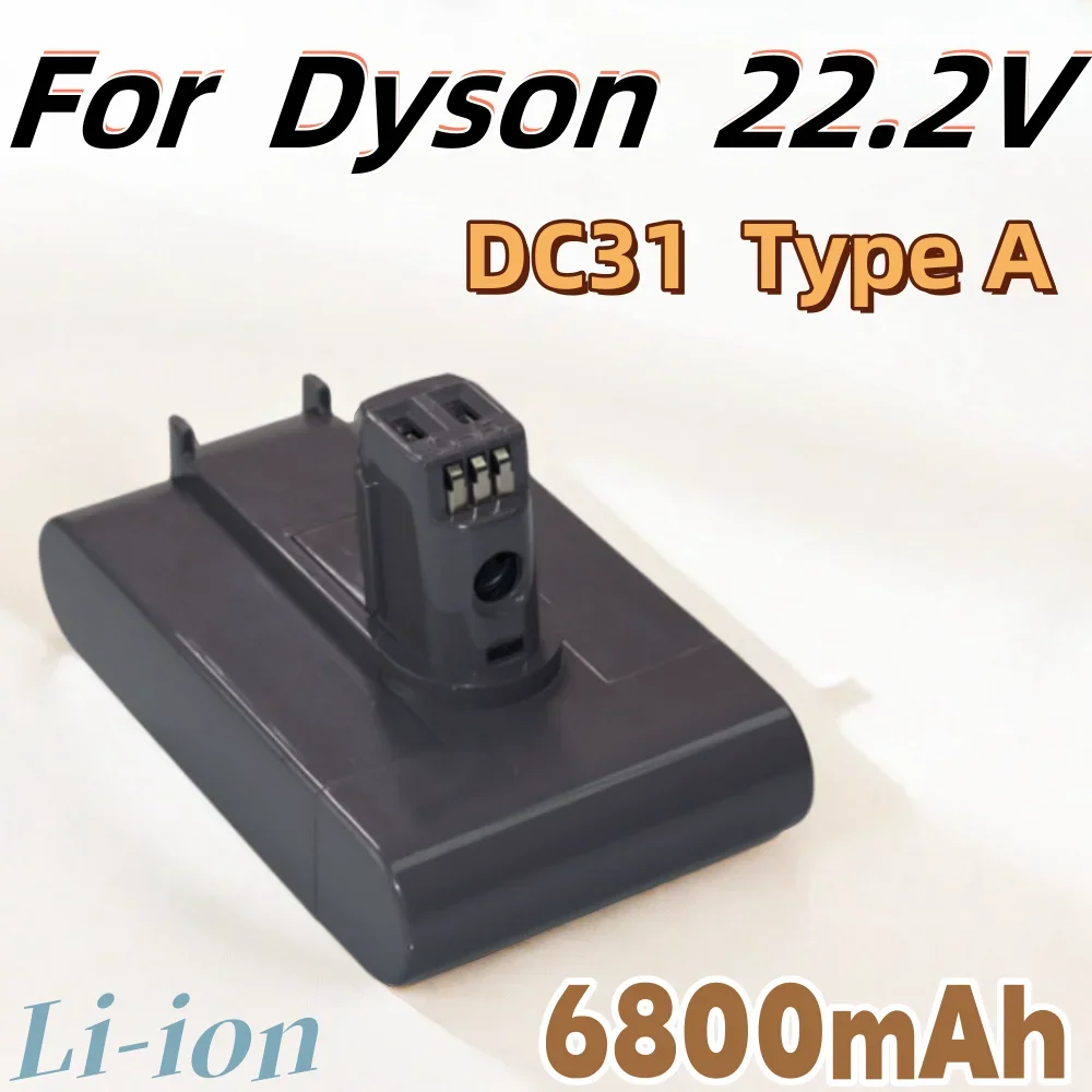 Suitable for Dyson Vacuum Cleaner Battery DC31, DC34, DC35, DC44, DC45 (Type A) 6800mAh 22.2V Li-ion
Suitable for Dyson Vacuum Cleaner Battery DC31, DC34, DC35, DC44, DC45 (Type A) 6800mAh 22.2V Li-ion