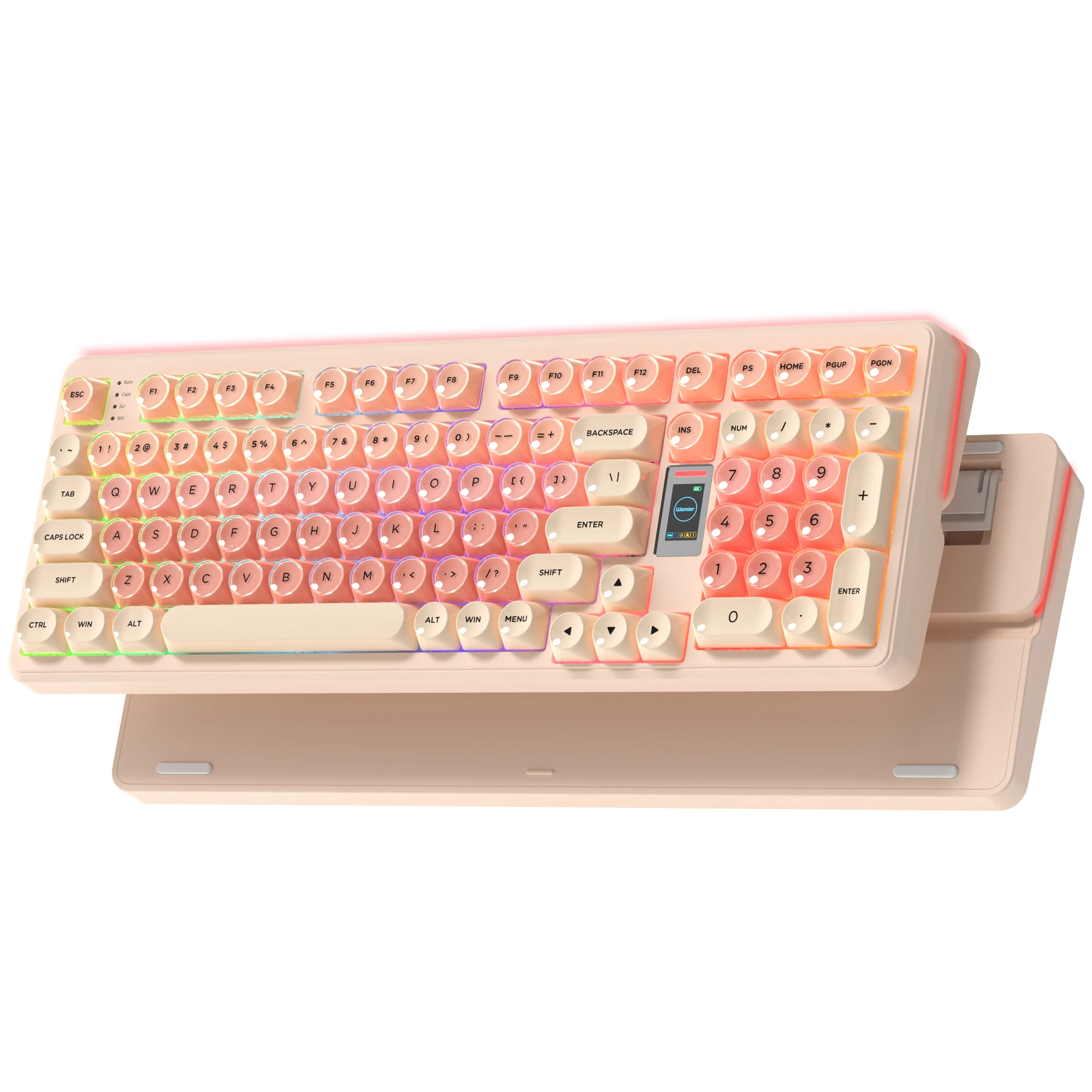 WK98 98% Pink Foundation Keyboard Gaming Mechanical Keyboard 3 Mode with Multimedia Screen RGB Backlit for Win/Mac,Pink
WK98 98% Pink Foundation Keyboard Gaming Mechanical Keyboard 3 Mode with Multimedia Screen RGB Backlit for Win/Mac,Pink