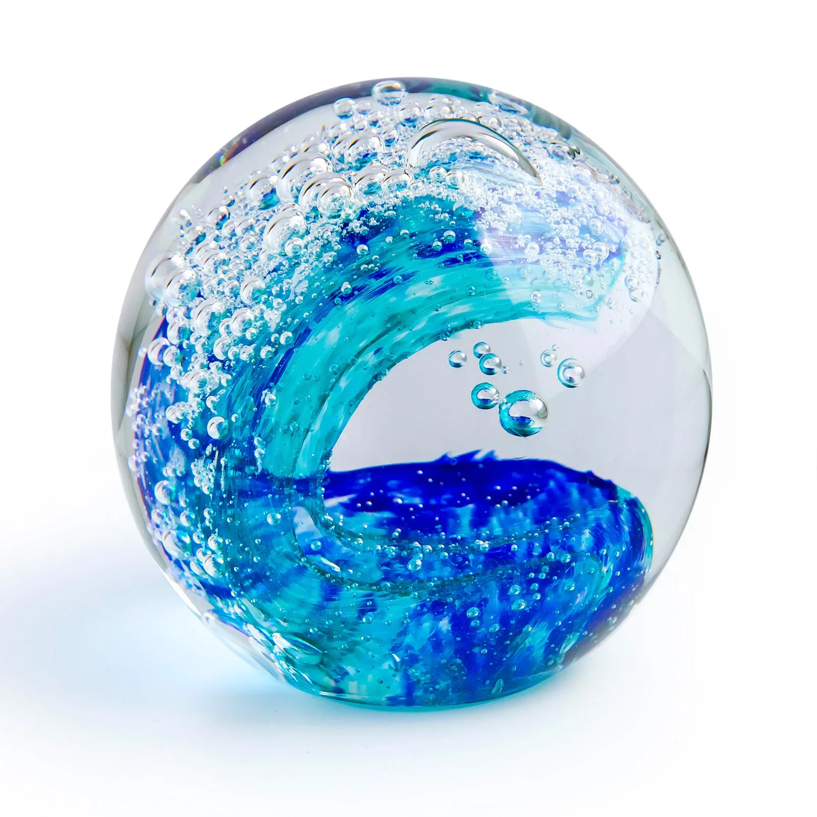 8cm Elegant Oceanic-Style Glass Paperweight with Golden Sand and Blue, Handmade Artistic Ornament, Collectible Souvenir
8cm Elegant Oceanic-Style Glass Paperweight with Golden Sand and Blue, Handmade Artistic Ornament, Collectible Souvenir