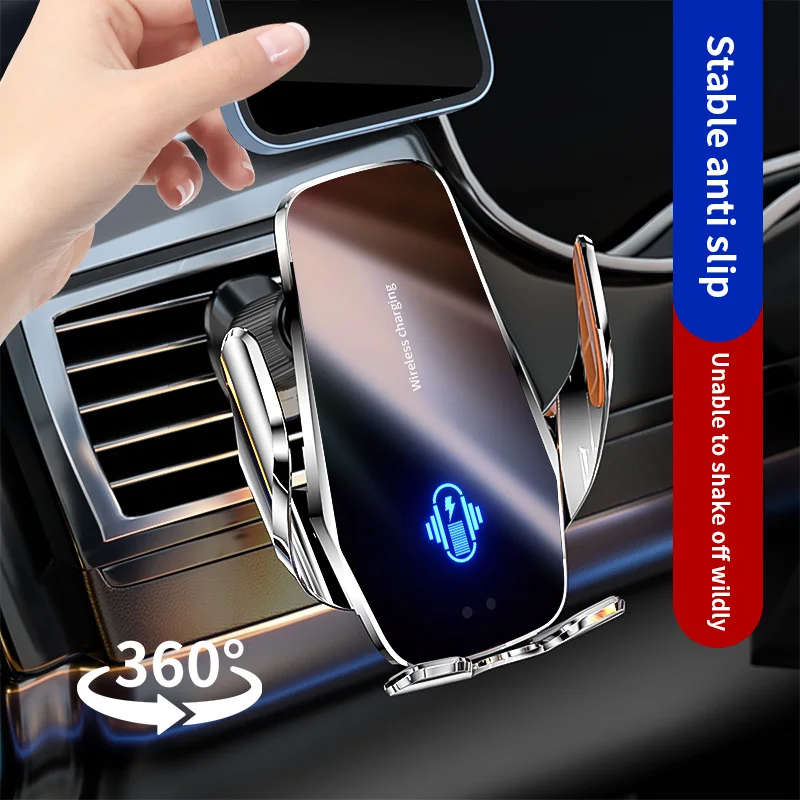 15W Wireless Car Charger with Built‑in Battery – IR Auto Clamp, 360° Rot, Low Temp, Smart Chip for iPhone & Android
15W Wireless Car Charger with Built‑in Battery – IR Auto Clamp, 360° Rot, Low Temp, Smart Chip for iPhone & Android