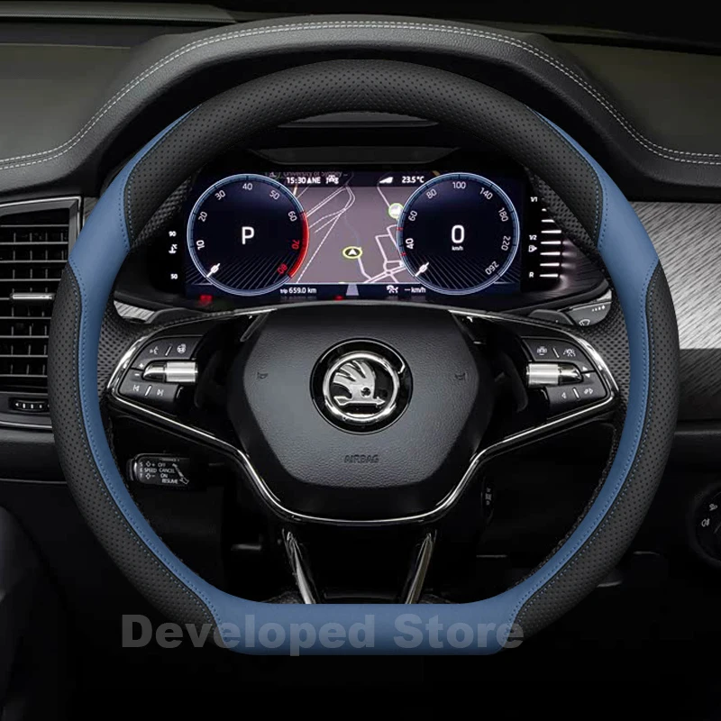 Car Steering Wheel Cover For Skoda Kodiaq Sportline RS 2026-2016 Leather breathable Auto Steering Wheel Skoda Kodiaq Accessories
Car Steering Wheel Cover For Skoda Kodiaq Sportline RS 2026-2016 Leather breathable Auto Steering Wheel Skoda Kodiaq Accessories