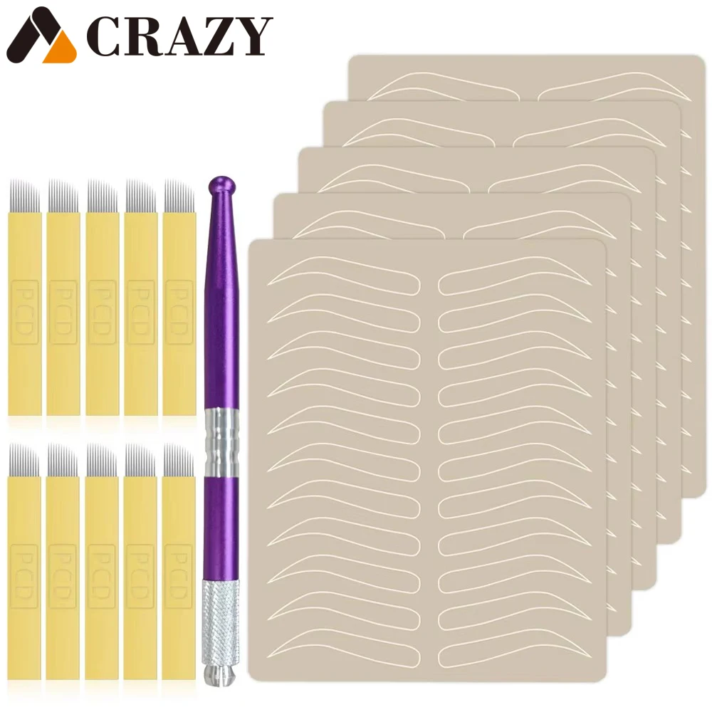 4 Types Microblading Eyebrow Practice Kit Eyebrow Tattoo Practice Skin Manual Pen Microblading Needles for Permanent Makeup
4 Types Microblading Eyebrow Practice Kit Eyebrow Tattoo Practice Skin Manual Pen Microblading Needles for Permanent Makeup
