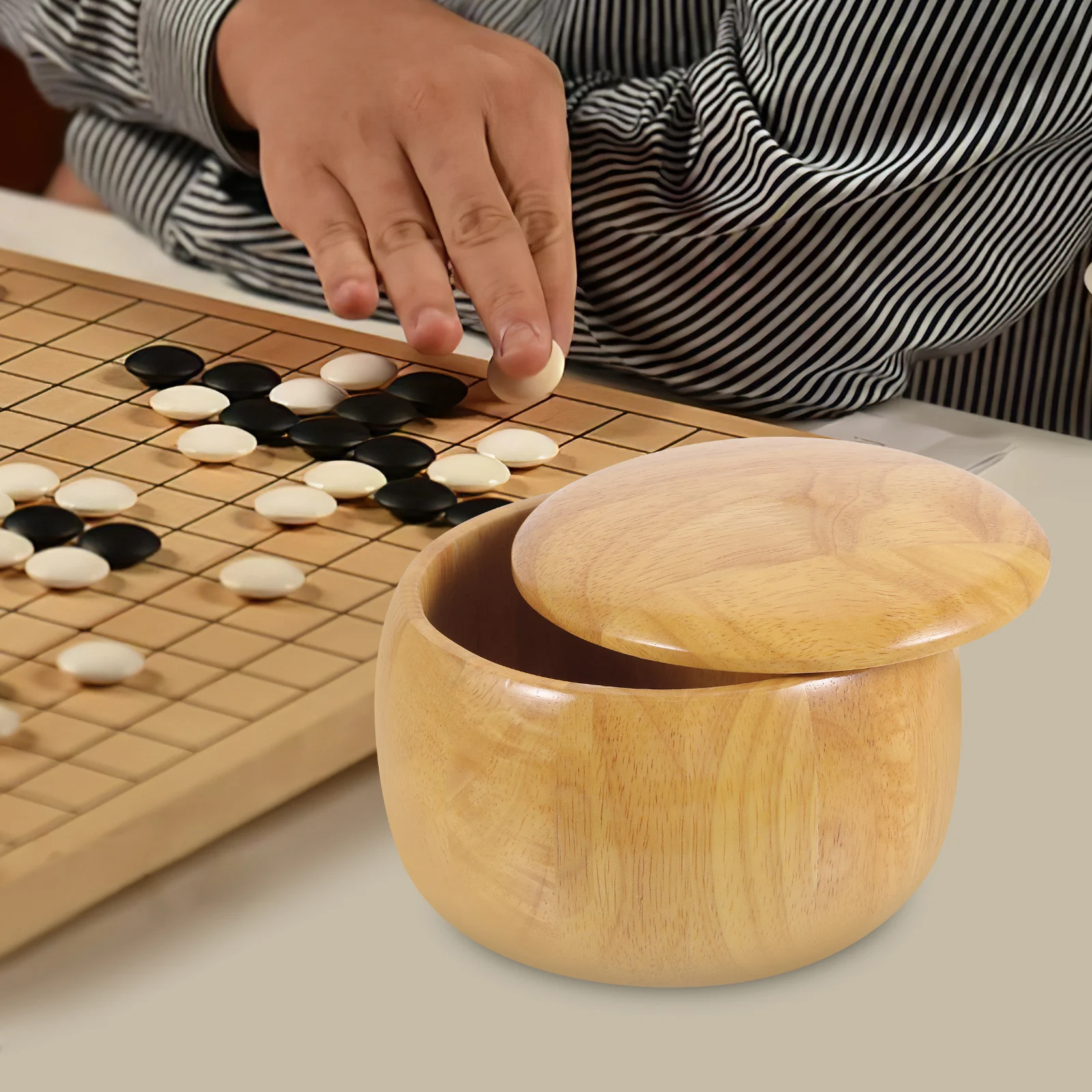 2pcs Wooden Go Storage Bowl Solid Wood Lidded Box For Black White Chess Pieces Chess Stones Holder Reversible Go Set
2pcs Wooden Go Storage Bowl Solid Wood Lidded Box For Black White Chess Pieces Chess Stones Holder Reversible Go Set