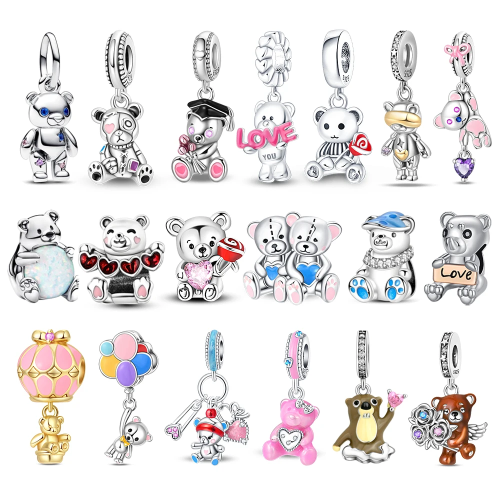 Lovely 925 Sterling Silver Sweetheart Bear Love Graduation Bouquet Pendant Fit DIY Bracelet Necklace Childlike Birthday Gift
Lovely 925 Sterling Silver Sweetheart Bear Love Graduation Bouquet Pendant Fit DIY Bracelet Necklace Childlike Birthday Gift