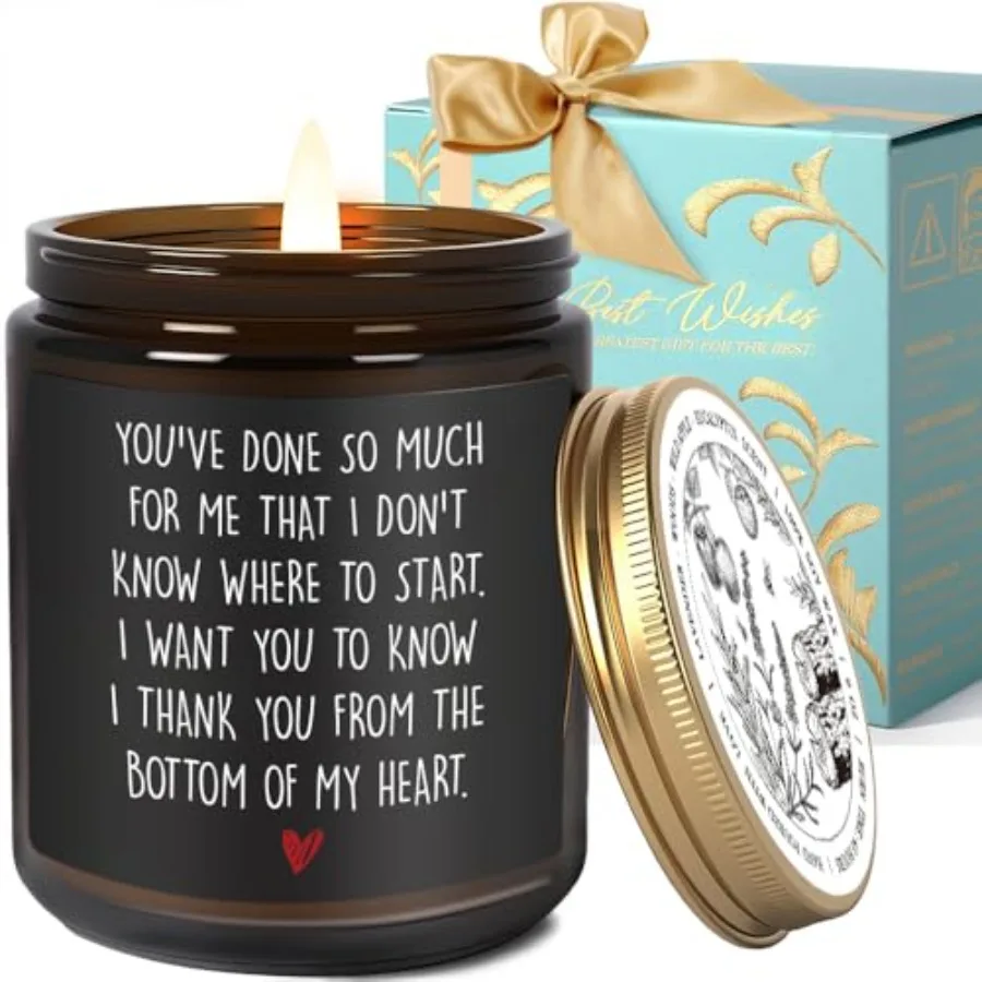 Thank You Gifts for Women Lavender Wood Wild Apple Eucalyptus Scent Candle 9OZ, Thank You Candle, Inspirational Appreciation Gi
Thank You Gifts for Women Lavender Wood Wild Apple Eucalyptus Scent Candle 9OZ, Thank You Candle, Inspirational Appreciation Gi