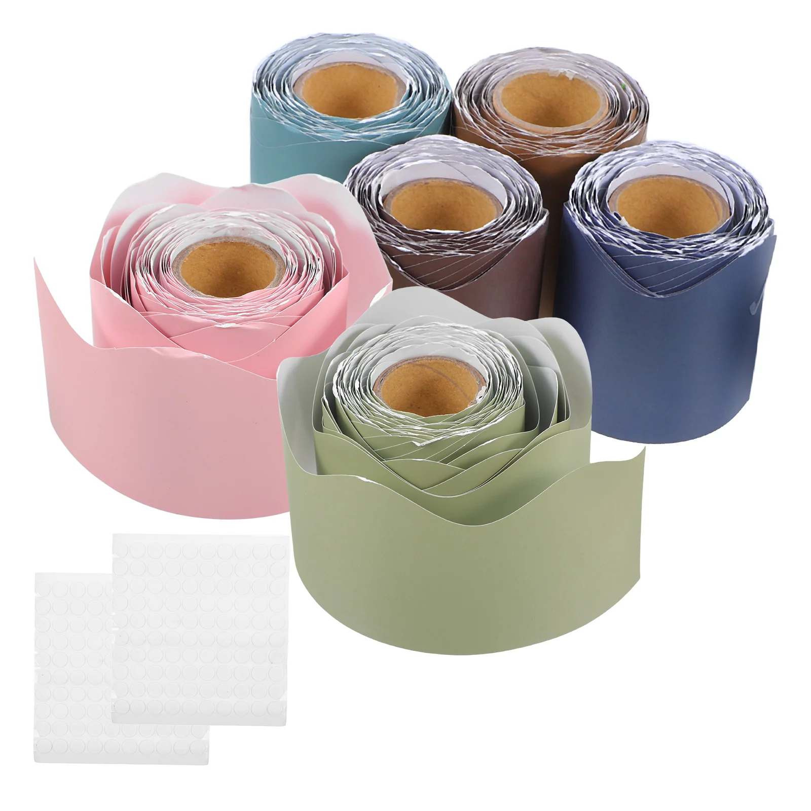 6pcs 6 Rolls Bulletin Board Border Paper Sticker for Classroom Decorations Walls Scalloped Edges Primary School Supplies
6pcs 6 Rolls Bulletin Board Border Paper Sticker for Classroom Decorations Walls Scalloped Edges Primary School Supplies
