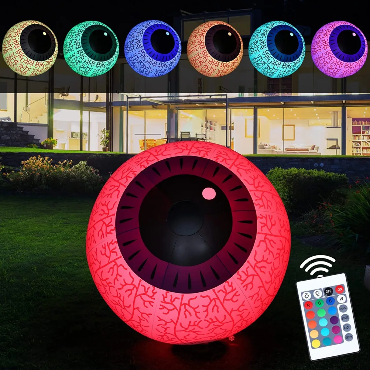 Halloween Inflatables Remote Control Blow Up Eyeball Outdoor Decorations 16 Color LED Lights Built-in for Party Yard Garden
Halloween Inflatables Remote Control Blow Up Eyeball Outdoor Decorations 16 Color LED Lights Built-in for Party Yard Garden