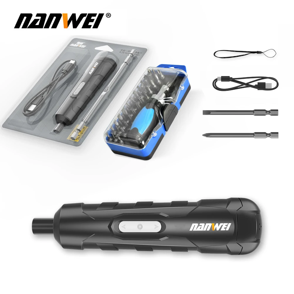 NANWEI Mini Electric Screwdriver Set Smart Cordless Electric Screwdriver USB Rechargeable
NANWEI Mini Electric Screwdriver Set Smart Cordless Electric Screwdriver USB Rechargeable